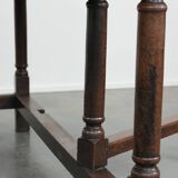 Antique English oak side/dining/gateleg table from the 18th century