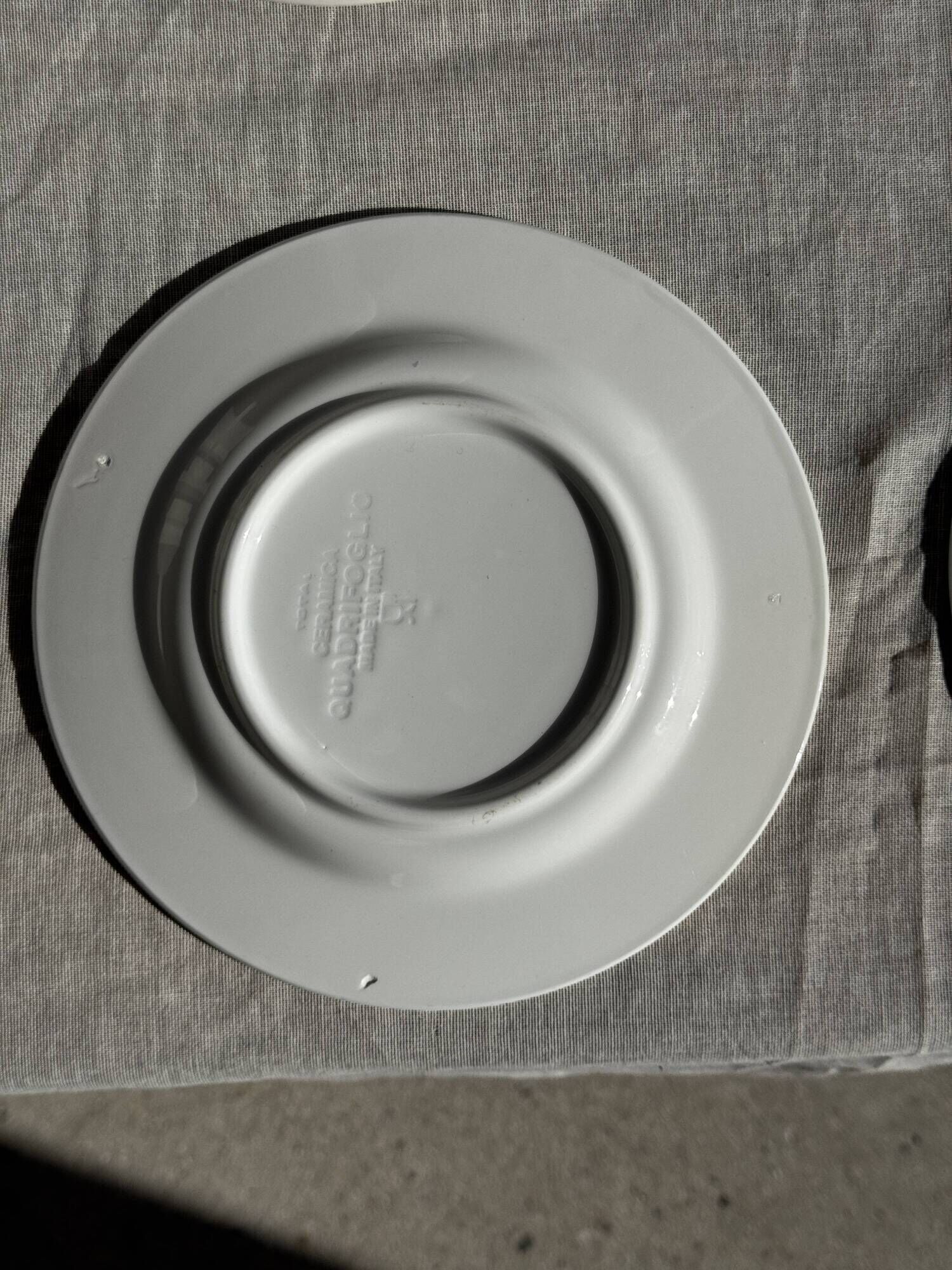 Set of 10 small dessert plates in Italian ceramic Total rim b