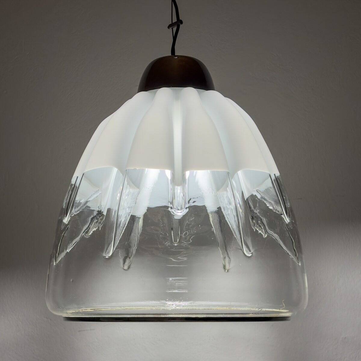 Lampe suspension en verre de Murano par Toni Zuccheri pour VeArt, Italie, années 1960