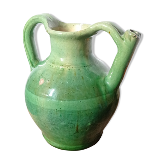 Glazed terracotta water jug,Green Orjol