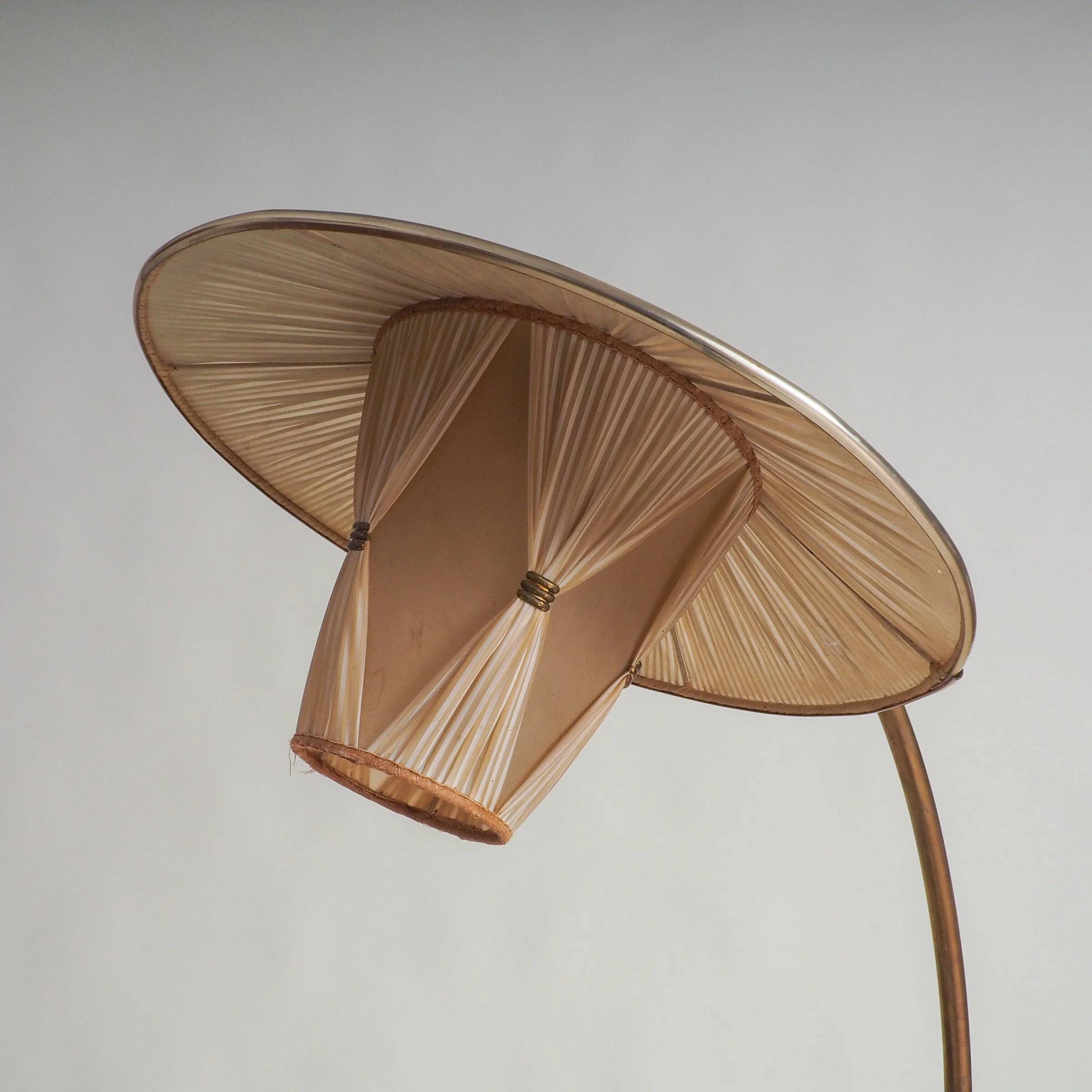 50s floor lamp with pleated shade