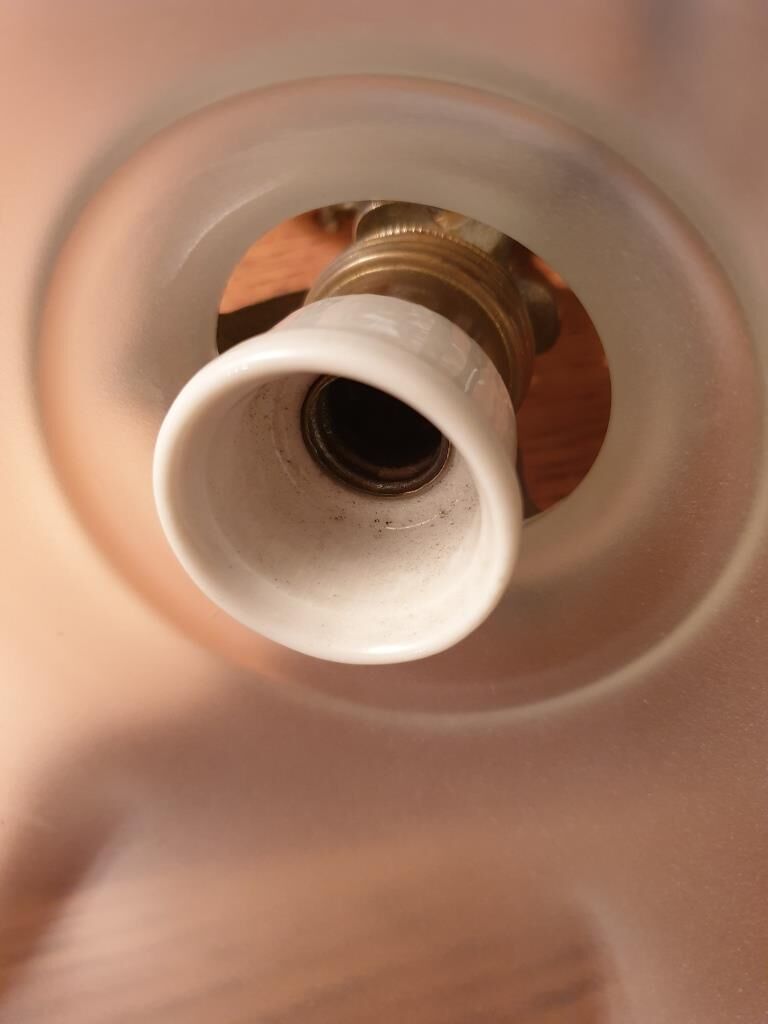 Art Deco white glass draped translucent hanging lamp