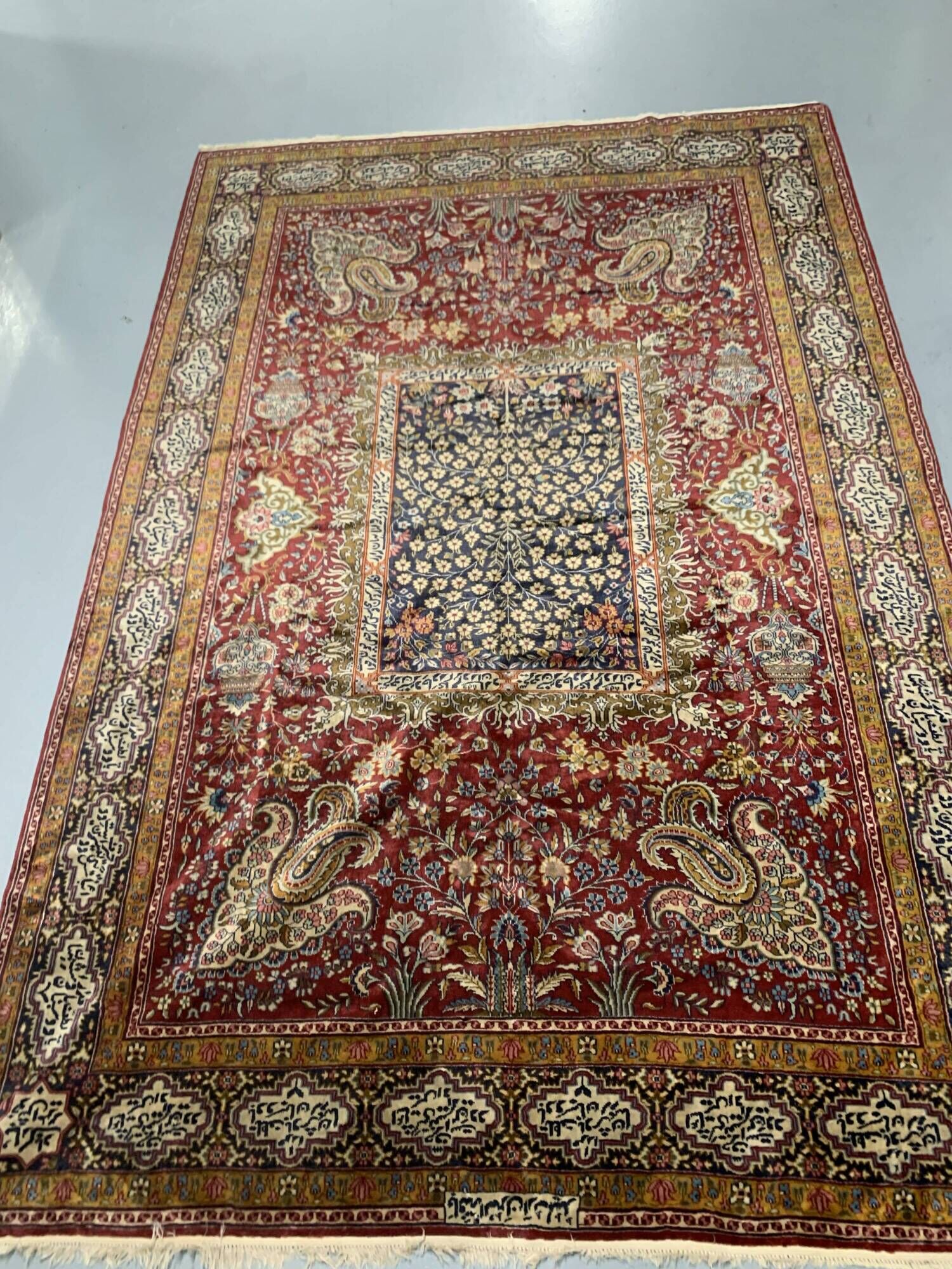 Very fine Indo-Isfahan Oriental rug, silky wool – 300 x 200 cm
