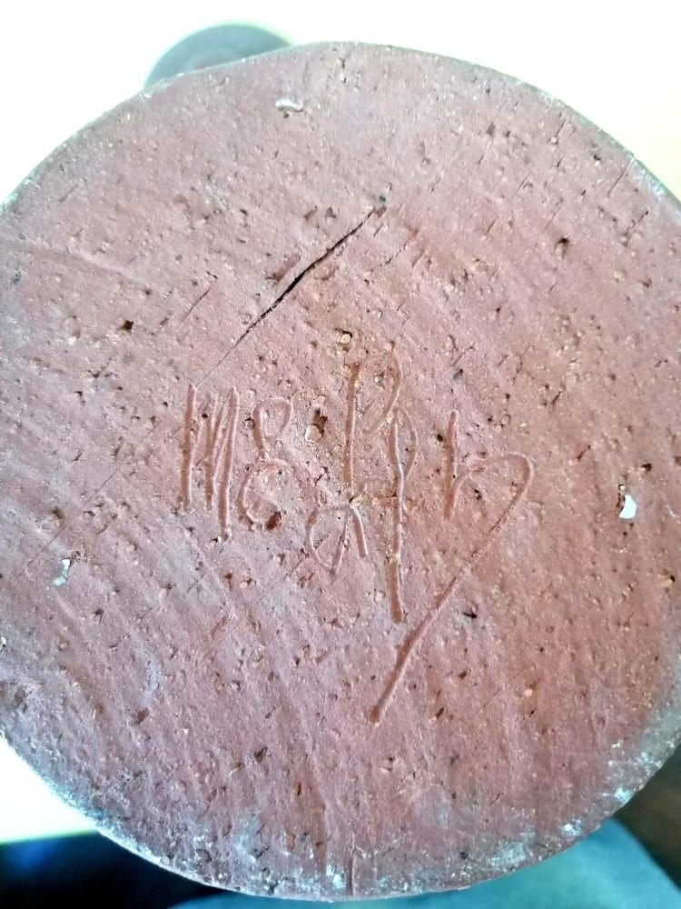 Teapot signed in terracotta 1960s