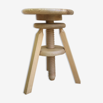 Adjustable wood top stool 90s
