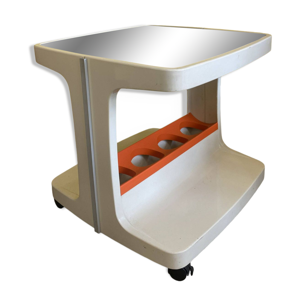 1970 2 Tables Basse Cinetiques Chevets Post-Moderniste Space-Age Lucite