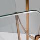 Vintage magazine rack, brass and glass, Italy 1950-1960