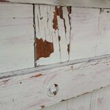 Small solid antique wooden shutter, 104cm high x 54cm wide