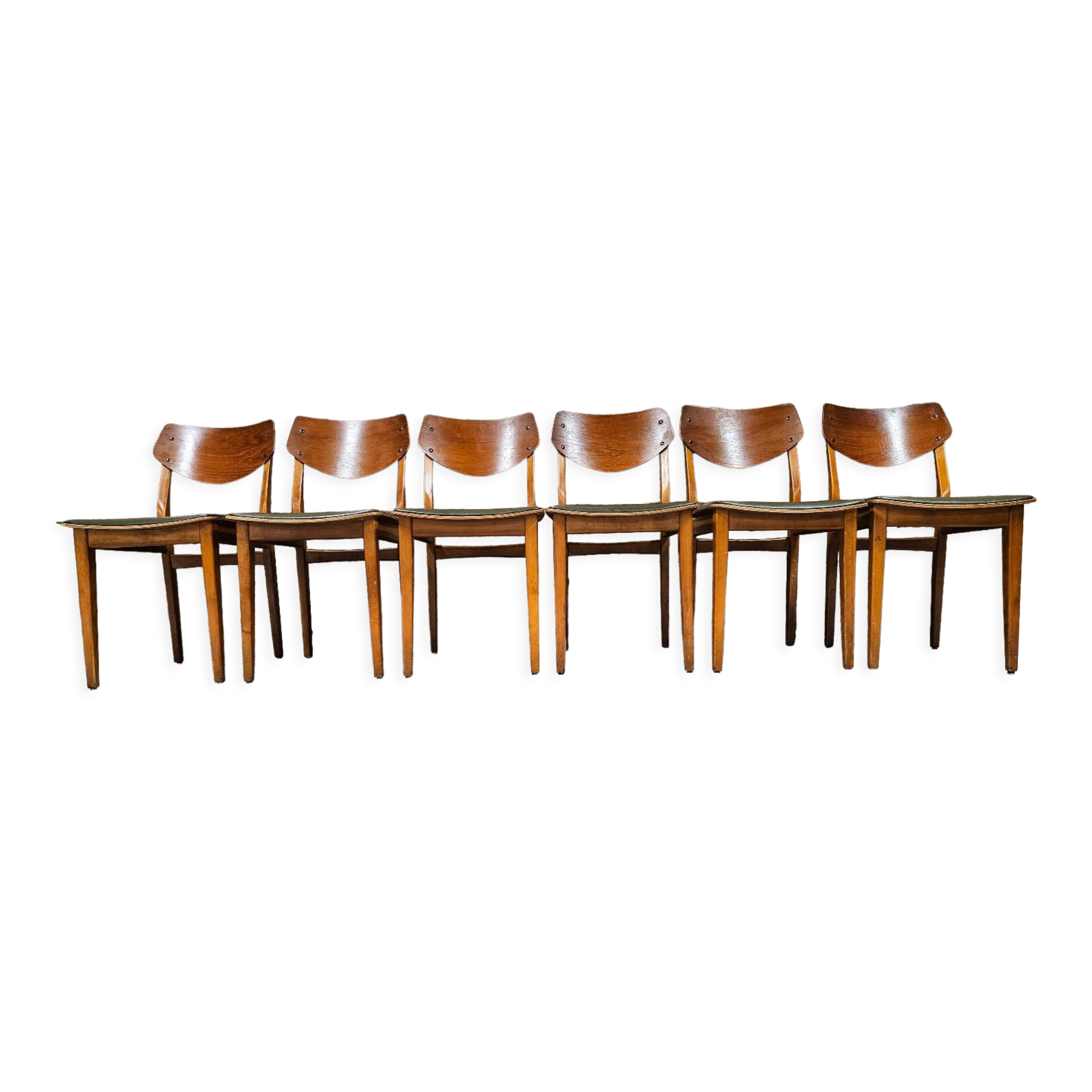 Set of 6 danish chairs 1960