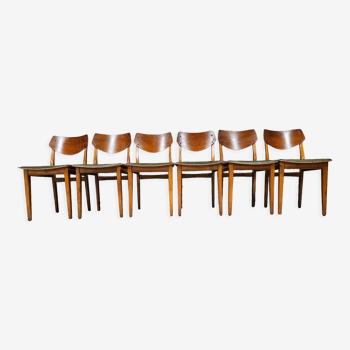 Set of 6 danish chairs 1960
