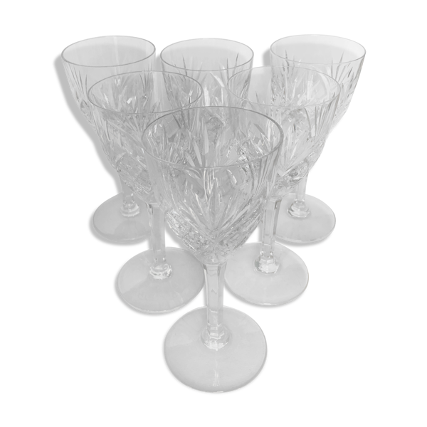 Set Of 6 Crystal White Wine Glasses From St Louis Chantilly Style Selency Set Of 6 Crystal White Wine Glasses From St Louis Chantilly Style Selency