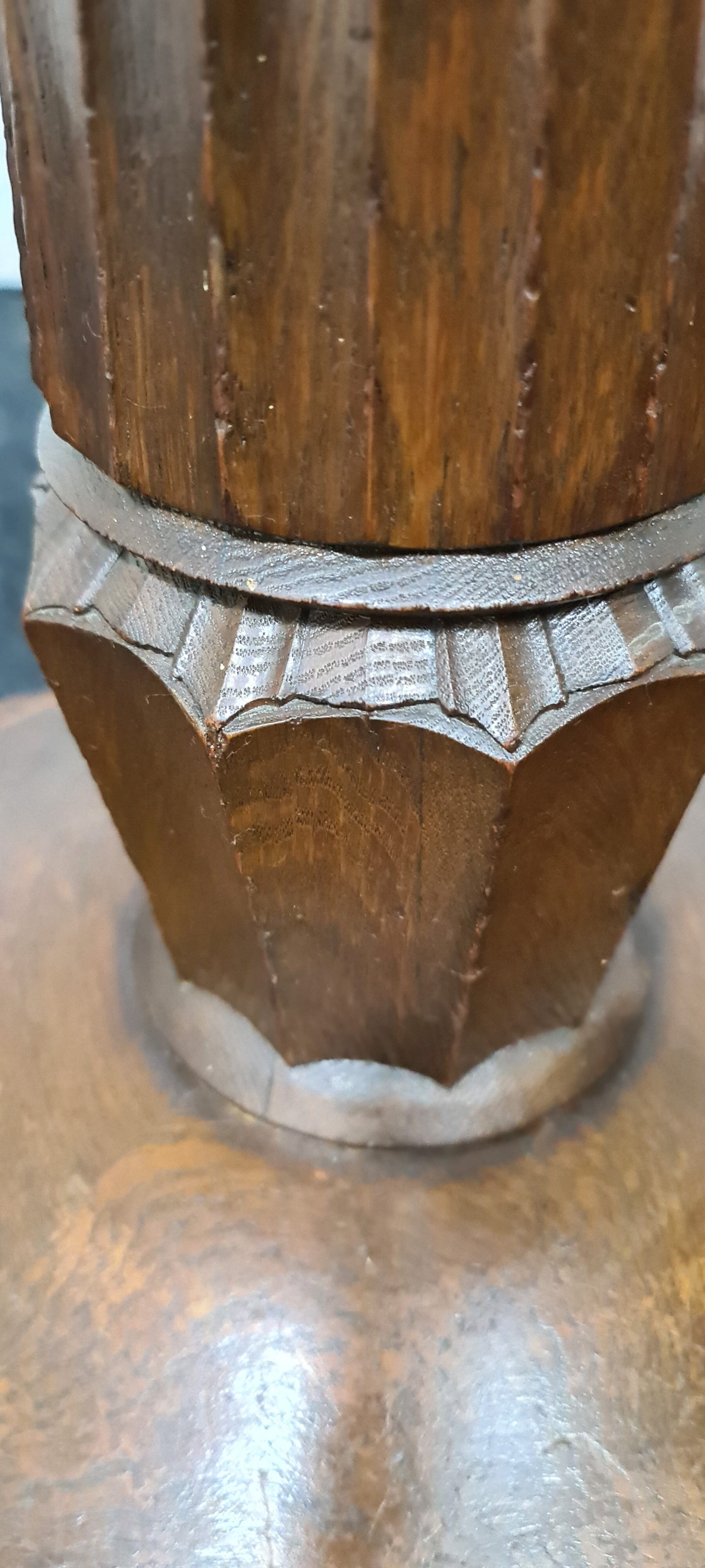 Vintage oak side table from the 1940s