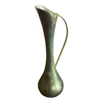 Vintage Gold Metal MCM Bud Soliflore Vase