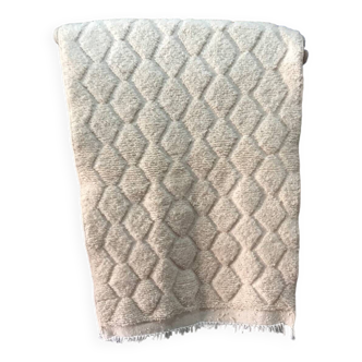 Beni Ouarain White Berber Rug - 100% wool - 150x130cm