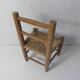 Old wooden straw chair for children