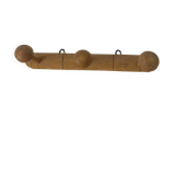 Natural wood wall coat rack
