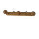 Natural wood wall coat rack