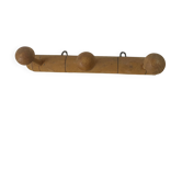 Natural wood wall coat rack