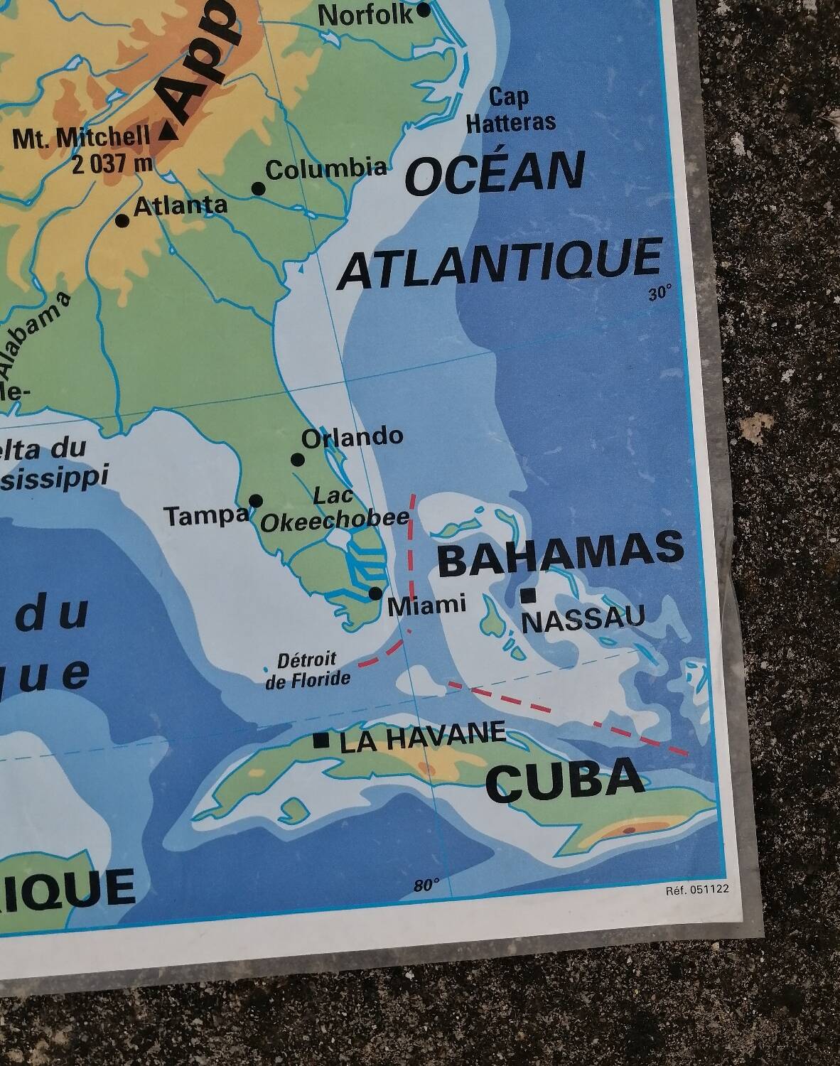 Old vintage MDI United States USA map