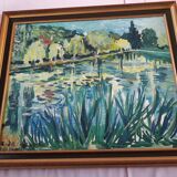 Landscape oil painting of Ville d'Avray