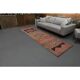 1970s Vintage Turkish Oushak Handmade Wool Cotton Pink Runner Rug 94x311