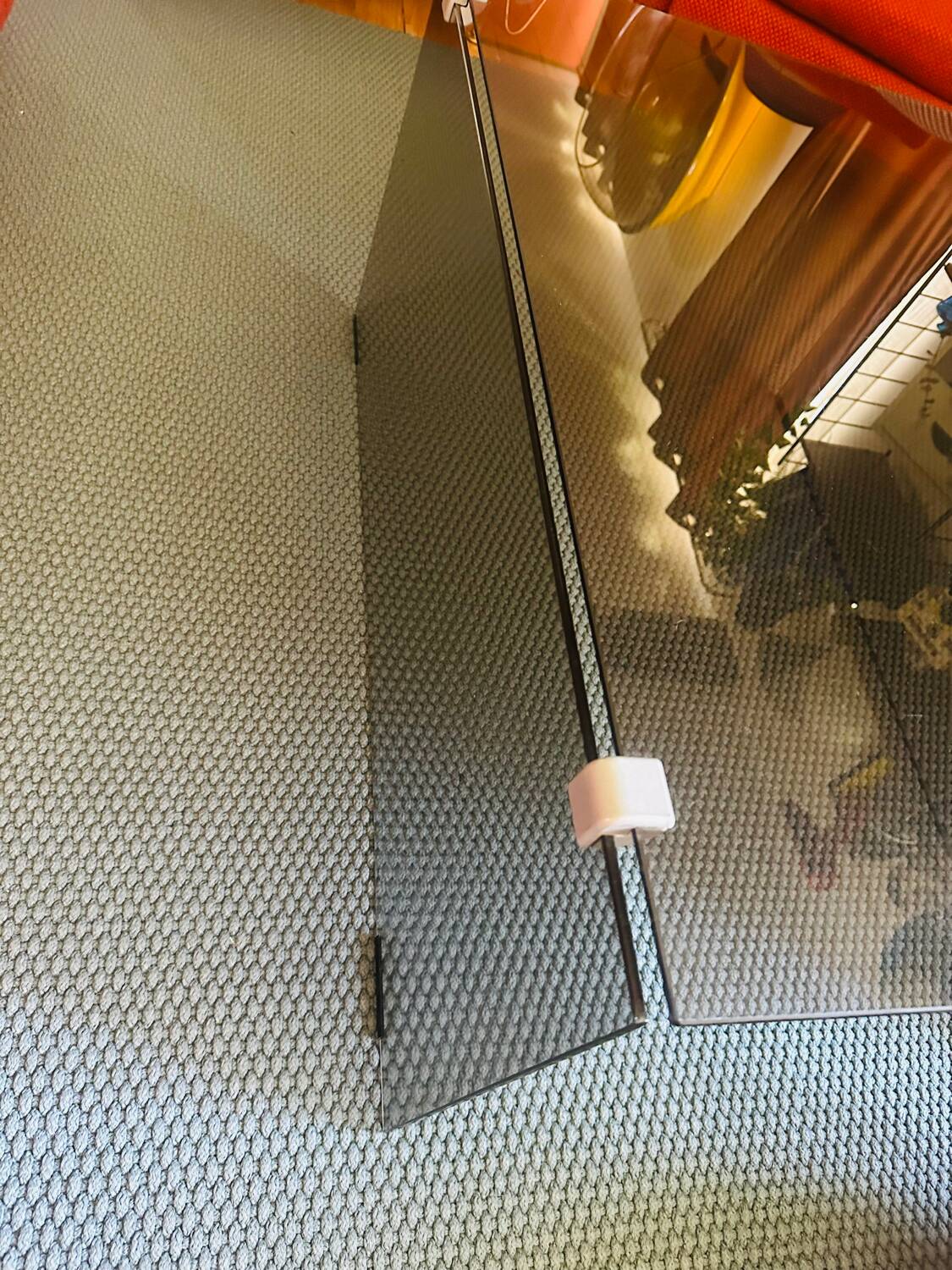 Vintage 70s smoked glass coffee table