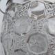 Biscuit, ice cube or candy pot, made of crystal and metal.