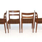 Set of 4 teak chairs, Troeds, Sweden, 1960
