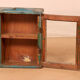 old Art Deco wall display case in original blue teak Burmese patina