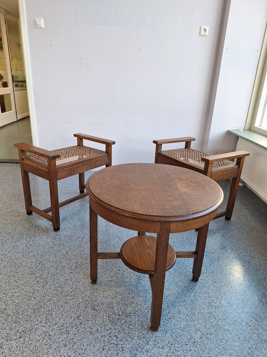 Amsterdam School/Art Deco Hallway Furniture Set, 1930s