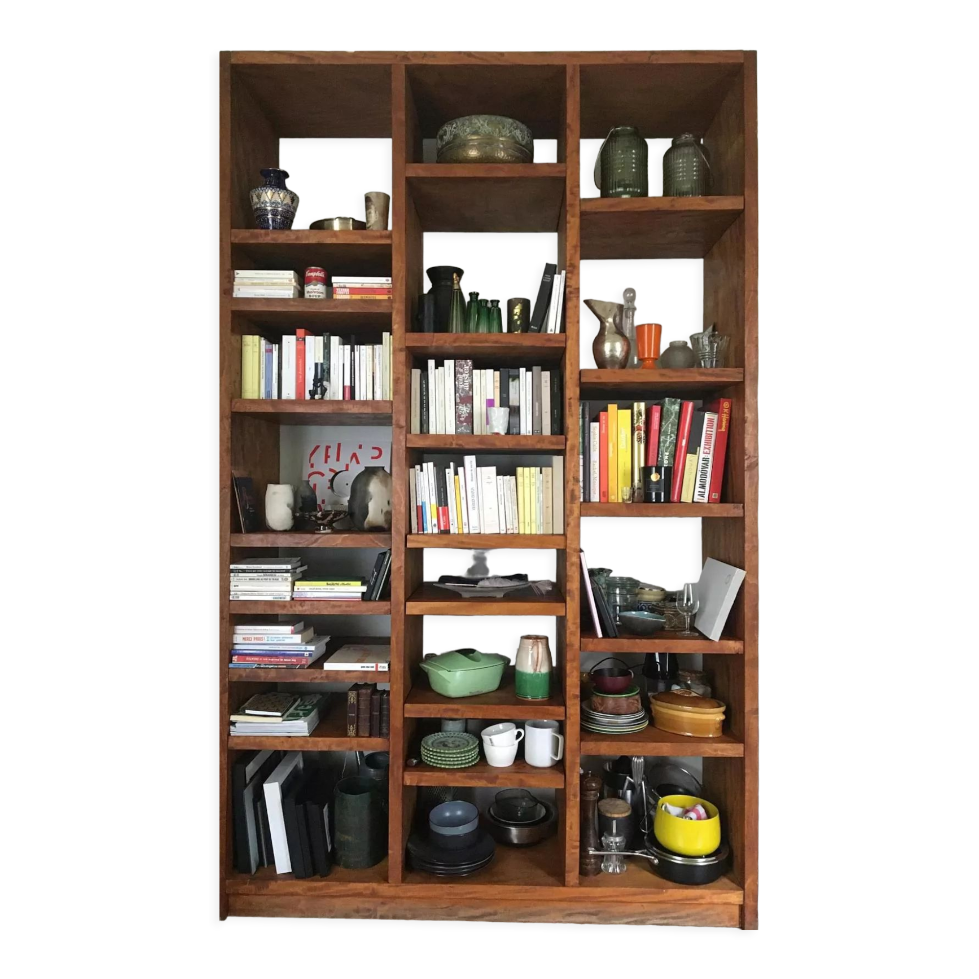 Bibliothèque etagère bois massif