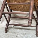 Pair of straw armchairs