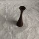 Vintage stained birch wood candle holder, Scandinavian design
