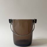 Amber glass ice bucket, France 1970