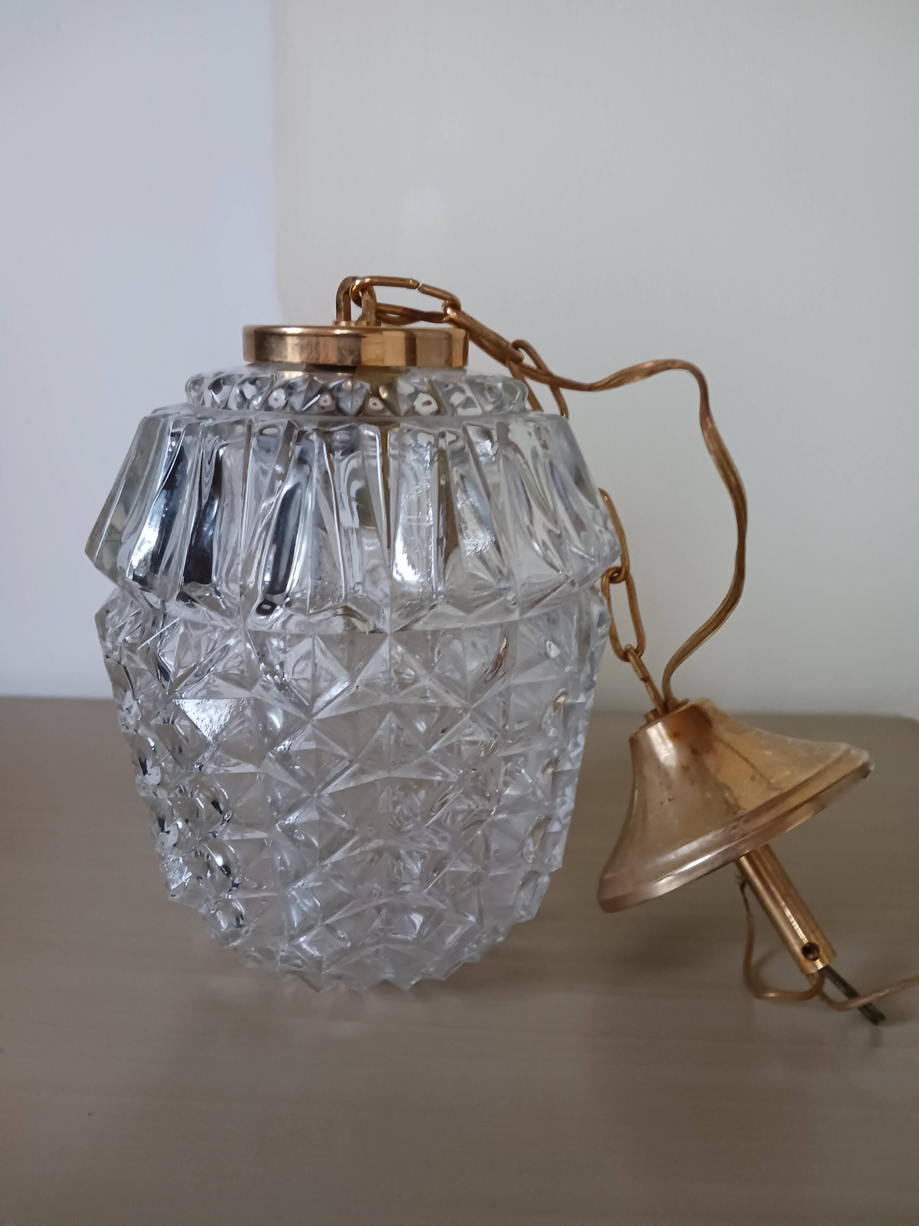 Vintage glass lantern/suspension.
