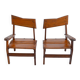 Armchairs convertible into Brutalist Bench in solid wood 1940 vintage