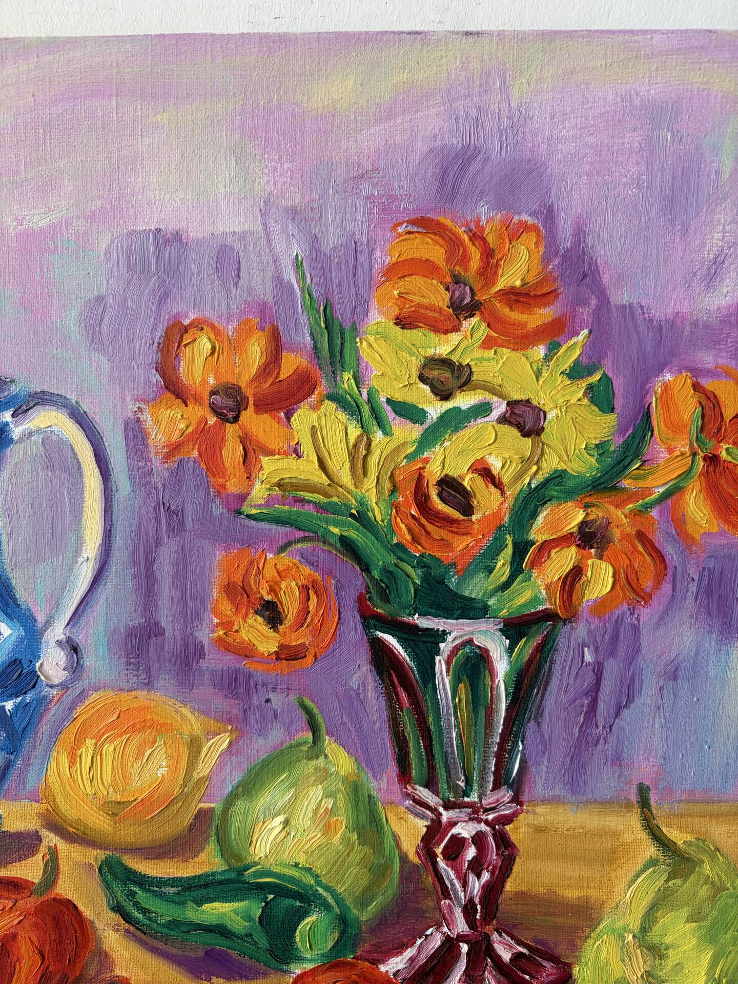 Still life, oil on canvas signed Gisèle Renaut (1930-2020)