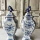 Pair of Delft-style earthenware vases, 20th century