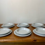 White and silver plates