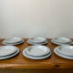 White and silver plates