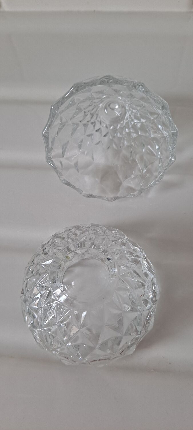 Glass pear candy box