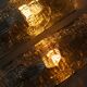 Pair of glass and brass wall lights by Carl Fagerlund for Orrefors.