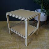 Mid century pierre vandel cream aluminium two-tier side table 1970s