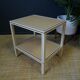 Mid century pierre vandel cream aluminium two-tier side table 1970s