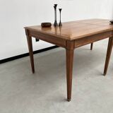 Petite table de ferme ancienne en chêne à 6 pieds