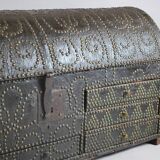 Studded Leather-Wrapped Dome Chest, 18th
