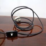 Italian Glass & Chromed Steel Table Lamp, 1960s