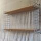 Étagère murale style String en métal et bois - mid.XXeme