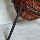 Pair of wicker basket armchairs