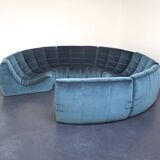 Rare and Exceptional 'Gilda' Circle Sofa in Velvet by Michel Ducaroy, 1972
